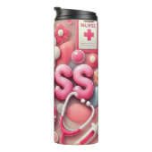 Pink 3D Nurse Medical Collage タンブラー (回転右)