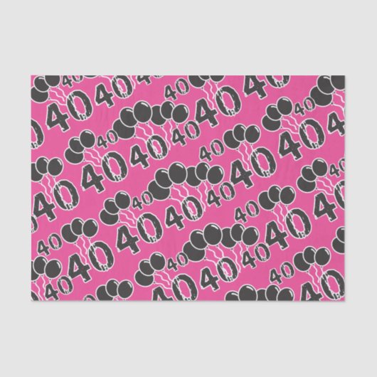 PINK 40th Birthdayティッシュペーパー 薄葉紙 (正面)