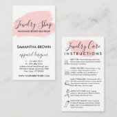 Pink 5モダンジュエリー気に命令 名刺 (正面/裏面)