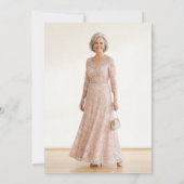 Pink 60 and Fabulous Elegant Script Birthday 招待状 (裏面)