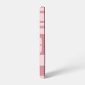 Pink 60's 70's抽象芸術パターン名 samsung galaxyケース (左側面)