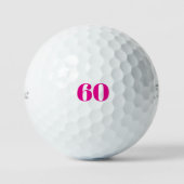 Pink 60th Birthday Generic Titleist Pro V1 ゴルフボール (正面)
