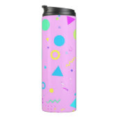 Pink 80s Memphis Geometric Pattern タンブラー (回転右)