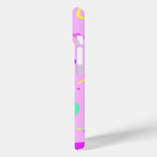 Pink 80s Memphis Geometric Pattern Case-Mate iPhoneケース (裏面 / 左)