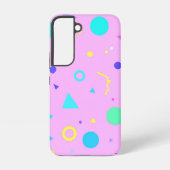 Pink 80s Memphis Geometric Pattern Samsung Galaxyケース (裏面)