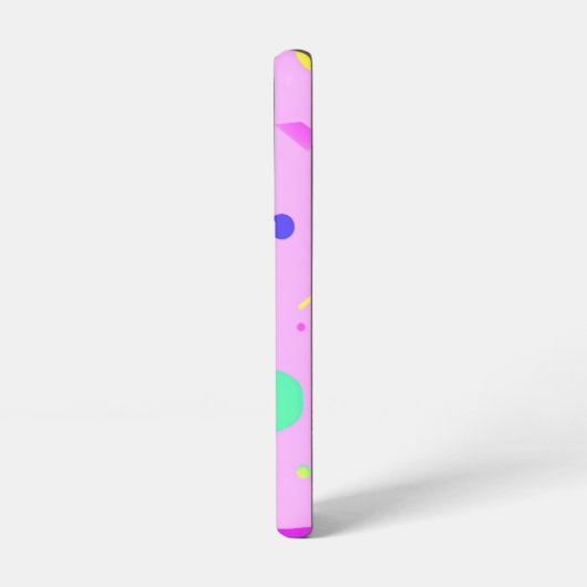 Pink 80s Memphis Geometric Pattern Samsung Galaxyケース (左側面)