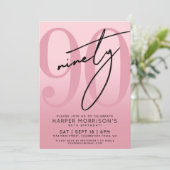 Pink 90th Birthday Party 招待状 (スタンド正面)