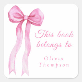 Pink a bow – この本は次のものだ スクエアシール