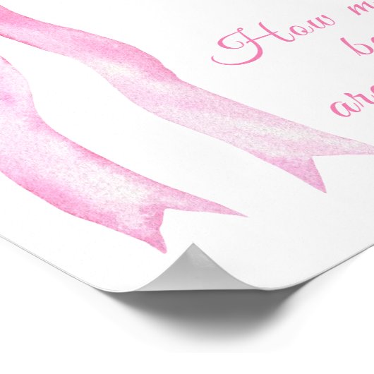 Pink a bow – 瓶の中の弓の数を推測 ポスター (角)