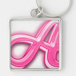 Pink A Initial Keychain – Cute Monogram Accessory キーホルダー