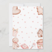 Pink A Little Cookie Baby Shower 招待状 (裏面)