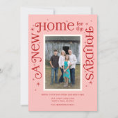 Pink A New Home for the Holidays Photo シーズンカード (正面)