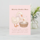 Pink A Silly Goose Dirty Soda Bar Sign 招待状 (スタンド正面)