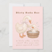Pink A Silly Goose Dirty Soda Bar Sign 招待状 (裏面)