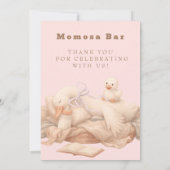 Pink A Silly Goose "Momosa" Mimosa  Table Sign  招待状 (裏面)