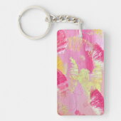 Pink Abstract Art Acrylic Keychain キーホルダー (正面)