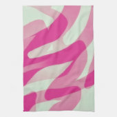 Pink Abstract Artsy Kitchen Towel キッチンタオル (縦)