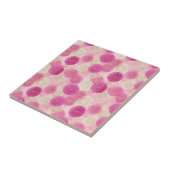 Pink Abstract Floral Lace Circle Pattern タイル (側面)