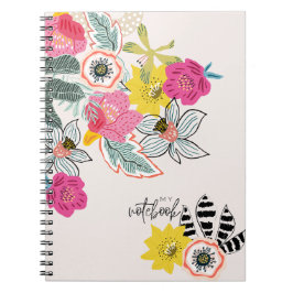 Pink Abstract Flower Pattern | Notebook Journal ノートブック
