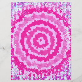Pink Abstract Flower Scrapbook Paper 2-Sided Page