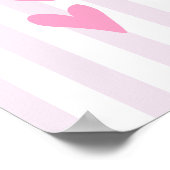 Pink Abstract Hearts ポスター (角)