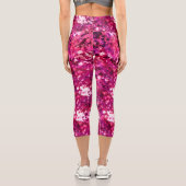 Pink Abstract Leggings for Women | Magenta Waterco カプリレギンス (裏面)