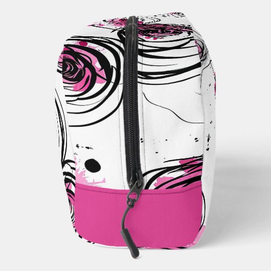 Pink Abstract Rose Swirl ドップキット (右)