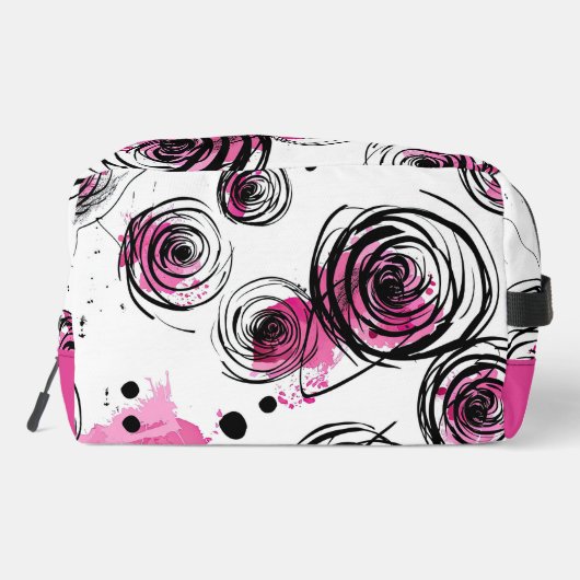 Pink Abstract Rose Swirl ドップキット (裏面)