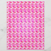 Pink Abstract Roses Scrapbook Paper 2-Sided Page (裏面)
