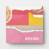 pink abstract scenery desk plaque/Personalize フォトプラーク (正面)