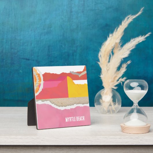 pink abstract scenery desk plaque/Personalize フォトプラーク (インサイチュ)