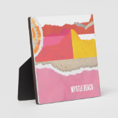 pink abstract scenery desk plaque/Personalize フォトプラーク (正面)