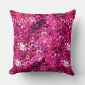Pink Abstract Splatter Throw Pillow  クッション (正面)