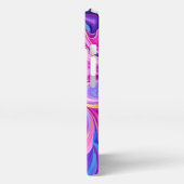 Pink Abstract Swirl iPhoneケース (左側面)