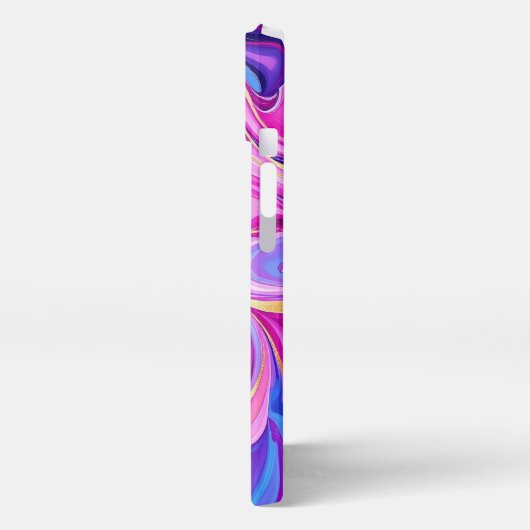 Pink Abstract Swirl iPhoneケース (左側面)