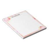 Pink Abstract Watercolor Custom Notepad ノートパッド (アングル)