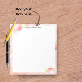 Pink Abstract Watercolor Custom Notepad ノートパッド