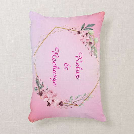Pink Accent Throw Pillow アクセントクッション (正面(垂直))