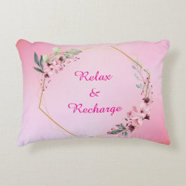 Pink Accent Throw Pillow アクセントクッション