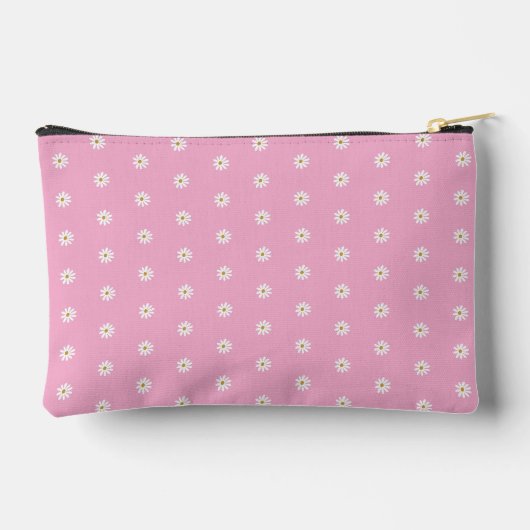 Pink Accessory Pouch with Blooming Flower Pattern アクセサリーポーチ (裏面)