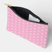 Pink Accessory Pouch with Blooming Flower Pattern アクセサリーポーチ (見開き)