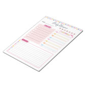 Pink Aesthetic Daily Planner Notepad ノートパッド (アングル)