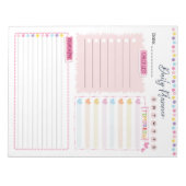Pink Aesthetic Daily Planner Notepad ノートパッド (正面)