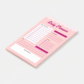 Pink Aesthetic Daily Planner Post-it® Notepad ポストイット (アングル)