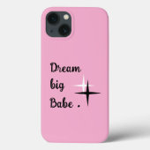 Pink Aesthetic iPhone 13 Case – Dream Big Babe Quo Case-Mate iPhoneケース (裏面)