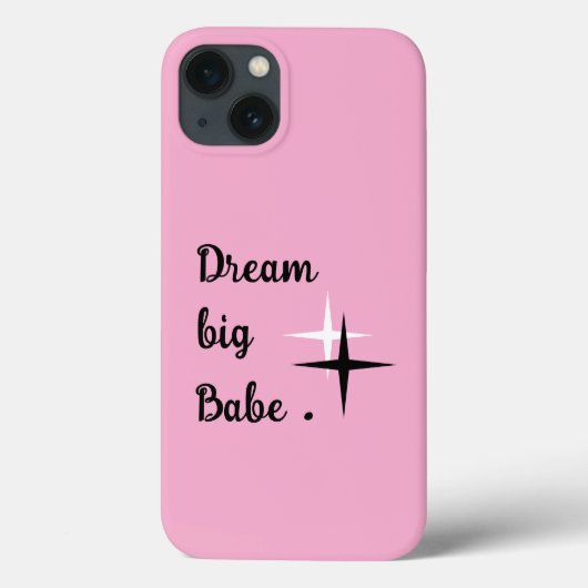 Pink Aesthetic iPhone 13 Case – Dream Big Babe Quo Case-Mate iPhoneケース (裏面)