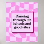 Pink Aesthetic Quote Girly Wall Art Poster ポスター (正面)
