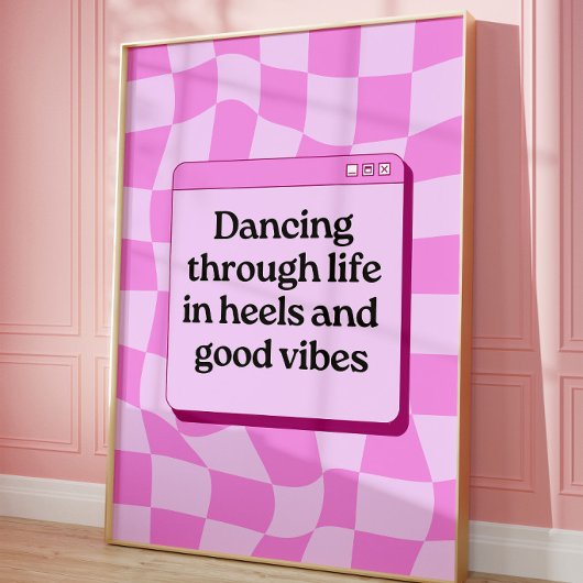 Pink Aesthetic Quote Girly Wall Art Poster ポスター