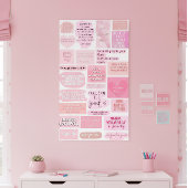 Pink Aesthetic Vision Board Quotes ポスター