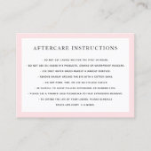 Pink AfterCareの説明 名刺 (正面)